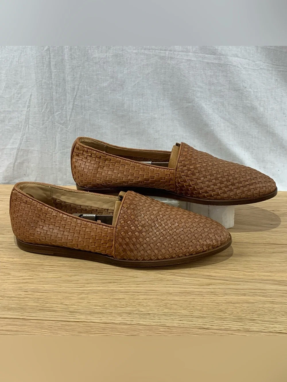 Nisolo Woven Leather Slip-On Loafers in Brown